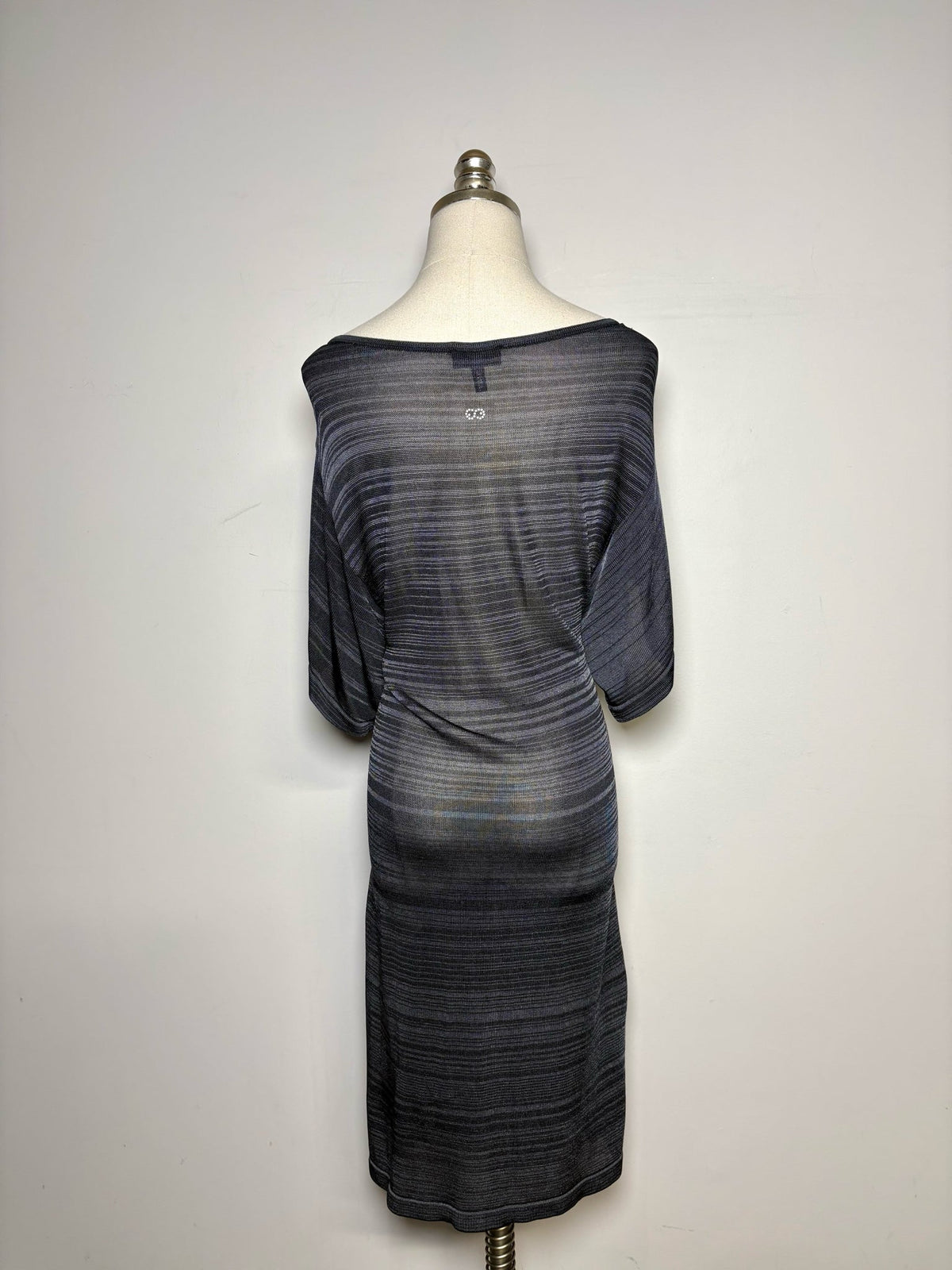 M Women's Size M Escada Sport Black & Gray Cowl Neck Knit Dress