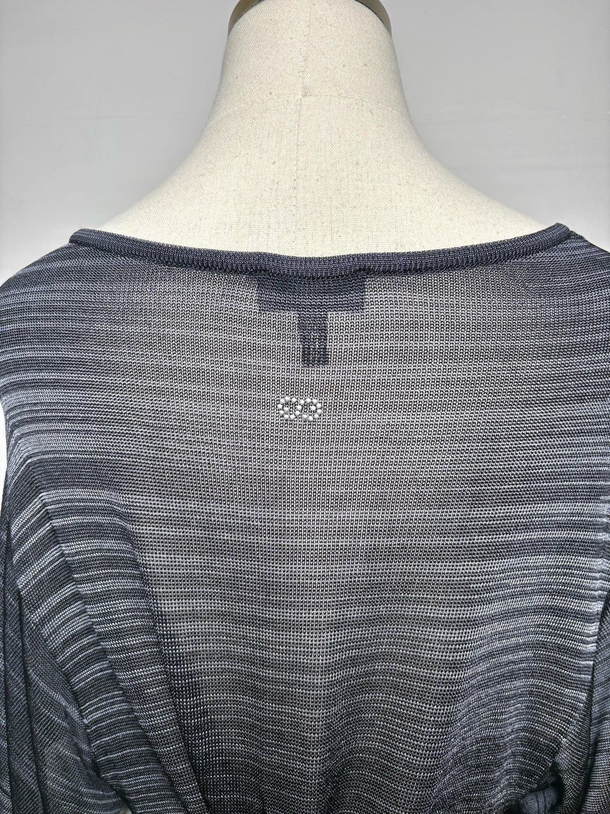 M Women's Size M Escada Sport Black & Gray Cowl Neck Knit Dress