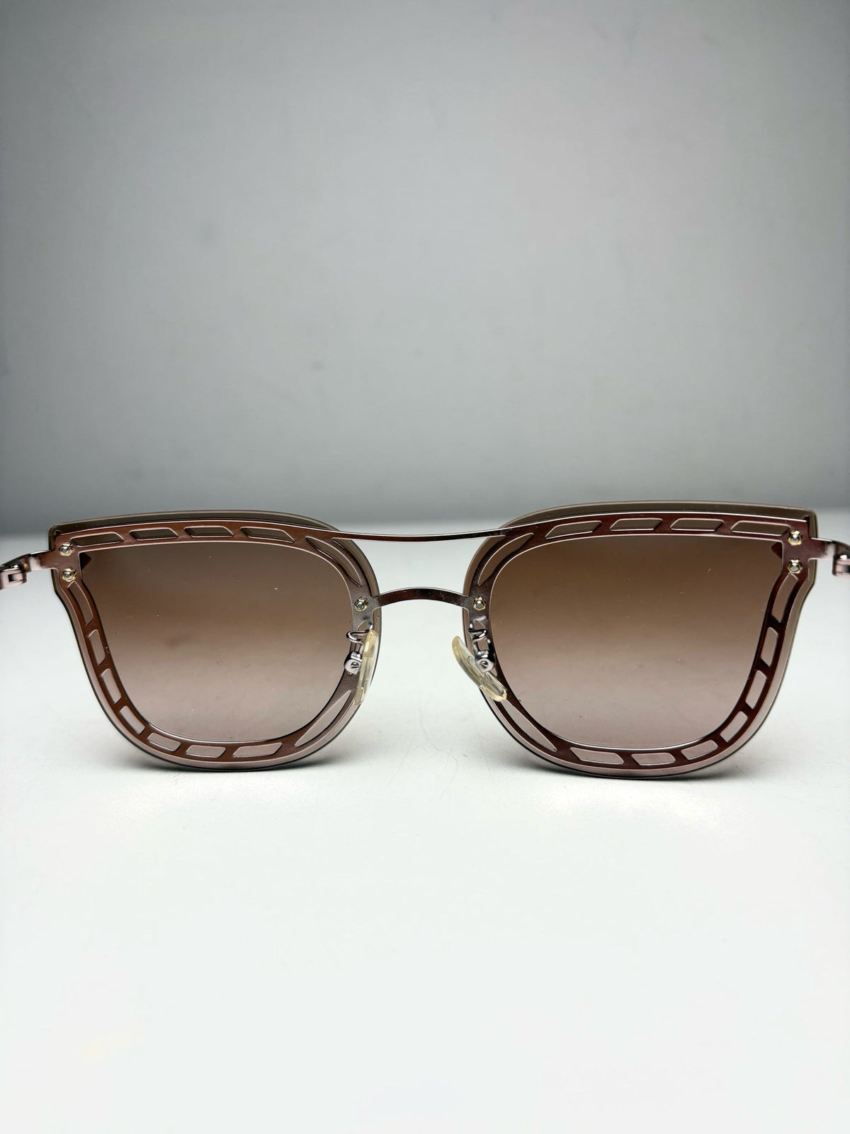 Women's Tory Burch TY6067 Rose Gold & Light Pink Tortoiseshell Pre-Owned Cat-Eye Sunglasses