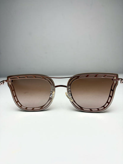 Women's Tory Burch TY6067 Rose Gold & Light Pink Tortoiseshell Pre-Owned Cat-Eye Sunglasses