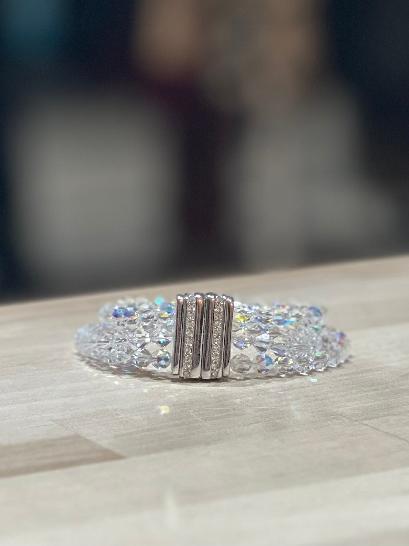 Swarovski 3-Strand Magnetic Closure Bracelet