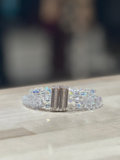 Swarovski 3-Strand Magnetic Closure Bracelet