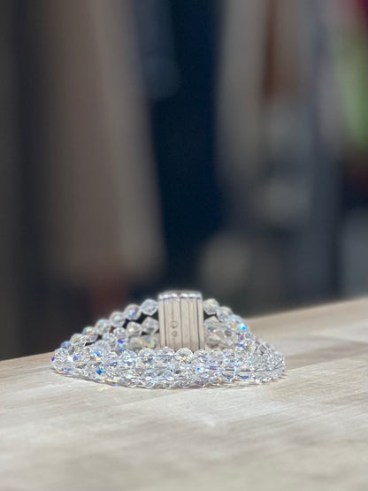 Swarovski 3-Strand Magnetic Closure Bracelet