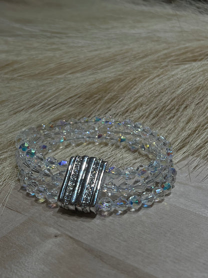Swarovski 3-Strand Magnetic Closure Bracelet