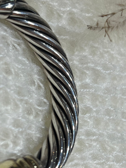 David Yurman 14K Gold Sterling Silver Classic Cable Bracelet