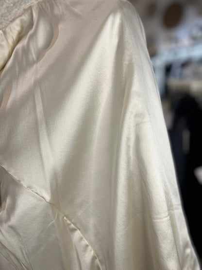 St. John Cream Wool Textured Blazer Size L