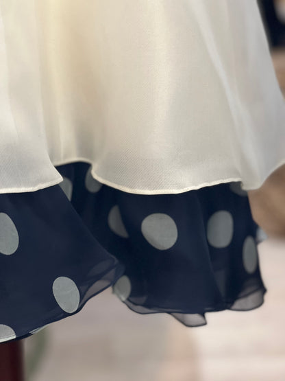 Melinda Eng Cream Bow Party Dress Size M