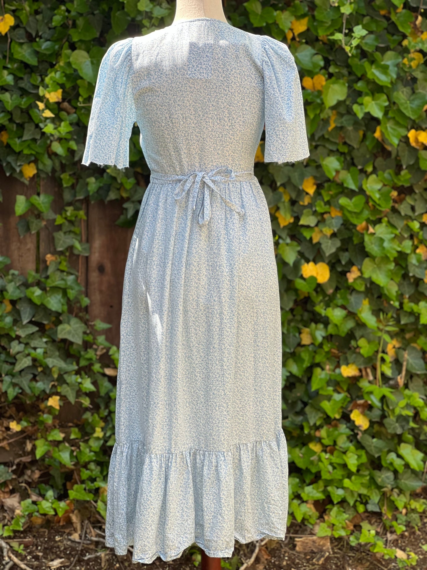 & Other Stories Baby Blue Floral Maxi Wrap Dress Size XS